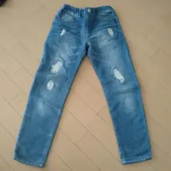 ダメージ加工 長ズボン 130-140