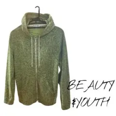 BEAUTY & YOUTH フルジップパーカー グリーン Mのサムネイル