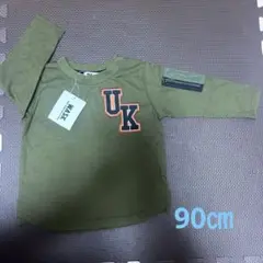 WASK オリーブグリーン トップス UKロゴ90㎝