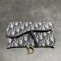 極美品 クリスチャンディオール 折り財布 トロッター キャンバス