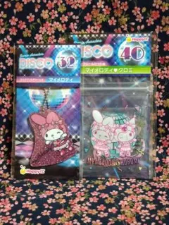 サンリオ　ハッピーくじ　マイメロディ　クロミ　アクリル　フレークシール　ディスコ