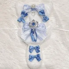 ぬい服 着ぐるみ ちびぐるみ 11cm ねこ 羽付き 水色 ブルー