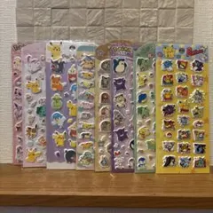 ライセンス有　ポケモン　ぷっくりシール　８枚セット