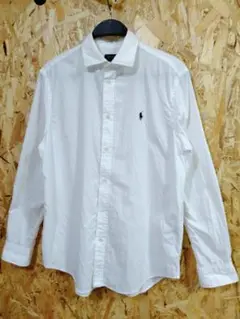 ポロ ラルフ・ローレン RELAXED FIT ホワイト 綿100% 長袖シャツ