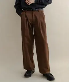 センスオブプレイス バイ アーバンリサーチ 2タック ワイド チノ パンツ L