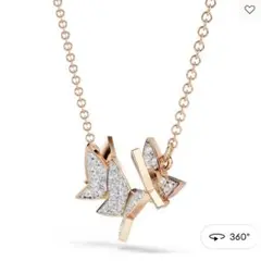 Swarovski Lilia ドロップピアス バタフライ ローズゴールド - メルカリ