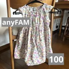 お値下げ◯anyFAMフラワーワンピース◯100サイズのサムネイル
