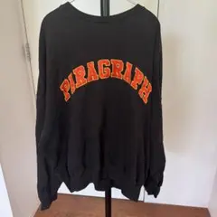 PARAGRAPH ブラック クルーネック スウェット