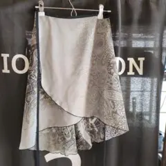 ダンス　バレエ　巻きスカート　ペイズリー柄