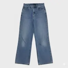 ユニクロ【22】バギージーンズ ワイド ゆったりストレート コットン100%