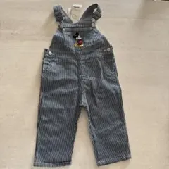 ミッキーマウス ストライプオーバーオール 90cm