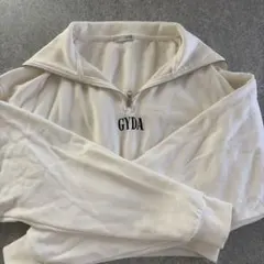 GYDA ハーフジップ スウェット ホワイト