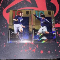 サッカー日本代表 小野伸二 中村俊輔 サインカードトレーディングカード