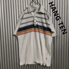 HANG TEN ハンテン ポロシャツ ボーダー バックプリントロゴのサムネイル
