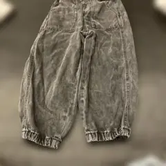 GU デニムワイドワークジョガーパンツ　130
