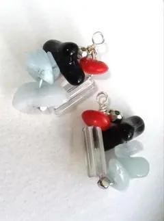 9423 チェコビーズ 珊瑚 アクアマリン パーツ