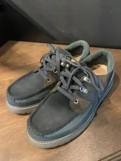 新品 Clarks Polden Moc ネイビースエード 26.5cm