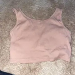 BMDC ベージュ リブ編み ブラトップ Ｌ