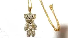 スワロフスキー SWAROVSKI 使用 くま テディベア ベア ネックレス