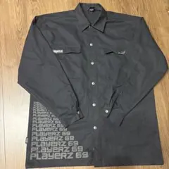希少 90年代 PLAYERZ 69長袖シャツ ブラック ストリートファッション