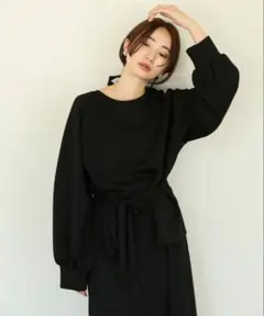 新品　セレクトモカWaist Ribbon Double Knit Topsのサムネイル