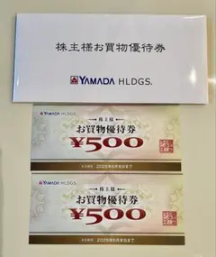 【最新】ヤマダ電機　YAMADA HDGS お買物優待券 500円 2枚