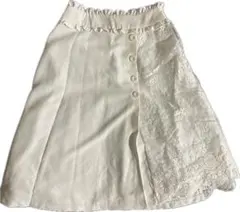 LODISPOTTO ロディスポット ホワイト レースフリルスカート M