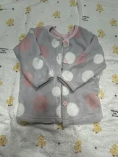 水玉模様フリースベビーパジャマセット