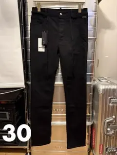 新品 30／アン・ドゥムルメステール スキニー コンフォート デニム 黒 