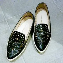 値下げ☆ファビオルスコーニ エナメル ローファー 35 フラットシューズ