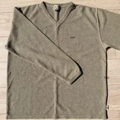 90's G.T Hawkins Vネック 長袖 カットソー カーキ Lのサムネイル