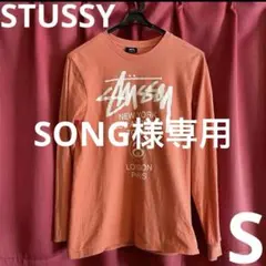 STUSSY オレンジ 長袖 Tシャツ S