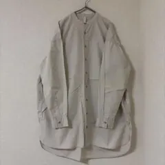 美品 HIYORI ヒヨリ バンドカラーチュニックブラウス