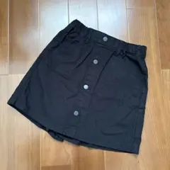 UNIQLO デニムミニスコート　キュロット　130 黒