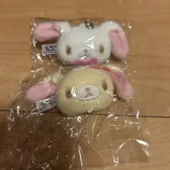 シュガーバニーズぬいぐるみチャーム　しろうさ・はなうさ