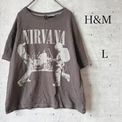 H&M DIVIDED ニルヴァーナ NIRVANA バンドTシャツ L グレーのサムネイル