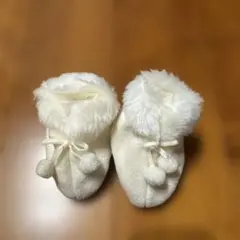 【未使用】ミキハウス　ホワイトベビーシューズ　12センチ