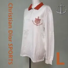 Christian Dior SPORTS ディオール　刺繍　長袖ポロシャツ　L