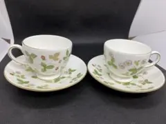 ウェッジウッド ワイルドストロベリー カップ&ソーサー ペア