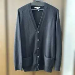 スクールカーディガン ブラック ユニクロ LAMBSWOOL