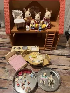 シルバニアファミリー 家とウサギキャラクターセット