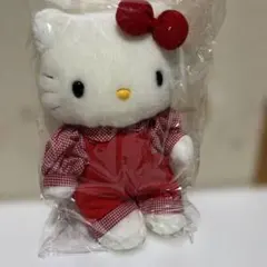 ハローキティ ぬいぐるみ 赤いオーバーオール 新品未使用未開封 サンリオ