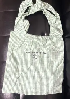 ギンガムチェック柄トートバッグ　ハニーレモンソーダコラボ　ラブトキシック