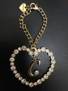 ハート型Cチャーム ゴールド