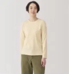 【無印良品】新品未使用　クルーネック　長袖Tシャツ　サイズL