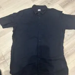 半袖シャツ リネンコットン オープンカラーシャツ 半袖 XL リネンシャツ