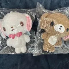 サンリオ シュガーバニーズ　韓国限定　ぬいぐるみ　しろうさ　くろうさ
