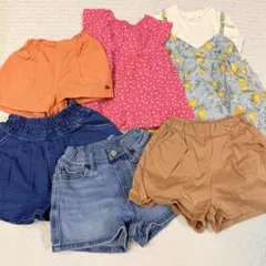 美品　まとめ売り６点　春夏　短パン　半袖　ワンピースのサムネイル
