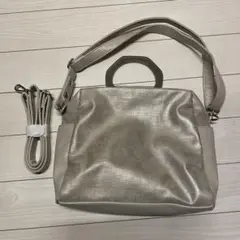 極美品【ASHELEN mini/アッシュエレンミニ】 2WAYバッグ_ゴールド 