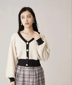 バイカラーカーディガン JILL by JILLSTUART